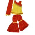 Sharara Style Salwar Suit for 3 year Girls - Vowel Cotton Casual wear or Party wear. 