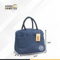 Lunch Carry Bag, Denim Fabric, Blue, (10.5″x8.5″x5″). 