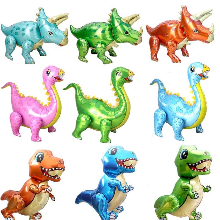 New%204D%203D%20Dinosaur%20Aluminum%20Film%20Balloon%20Assembly%20Ankylosaurus%20Pterosaur%20Tyrannosaurus%20Rex%20Children's%20Birthday%20Party%20Toy%20-%20Image%203