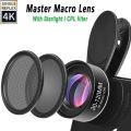 4K HD Phone Lens 30-120mm Macro Lens Long-distance Shot CPL Star Filter for iPhone 15 Samsung Huawei Mobile Phones Accessories.