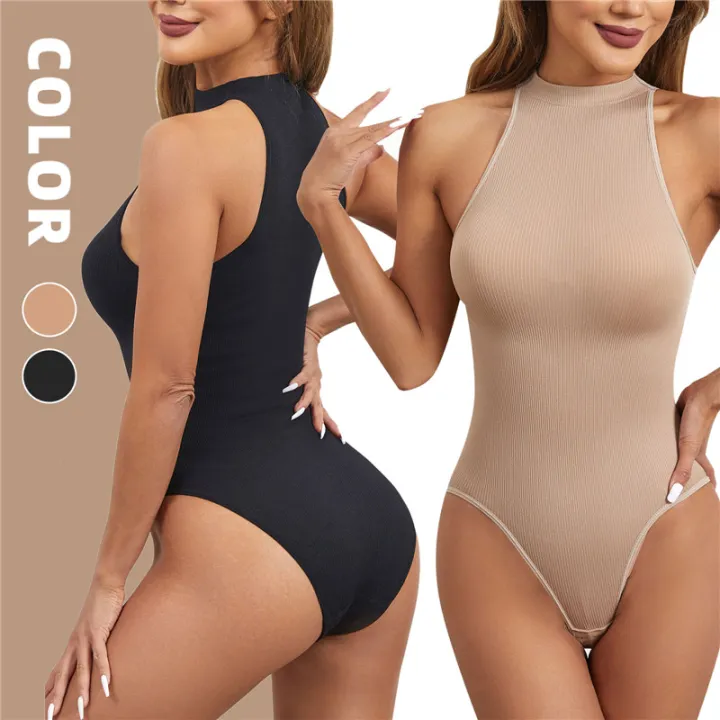 Women%20Bodysuit%20Tummy%20Control%20Seamless%20Shapewear%20Full%20Body%20Shaper%20One%20Piece%20Built-In%20Bra%20Jumpsuit%20Tops%20Compression%20Belly%20Corset%20-%20Image%203