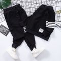 Spring Striped Baby Boys Workout Sweatshirt + Drawstring Sweatpant Sets Kids Tracksuit Child Jumper Pant Jogger Set 2-11 Years. 