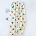 Maternity Pajamas Spring and Autumn Thin Cotton Crepe Adjustable Waist of Trousers plus Size Postpartum Summer Belly Support Home Pants. 