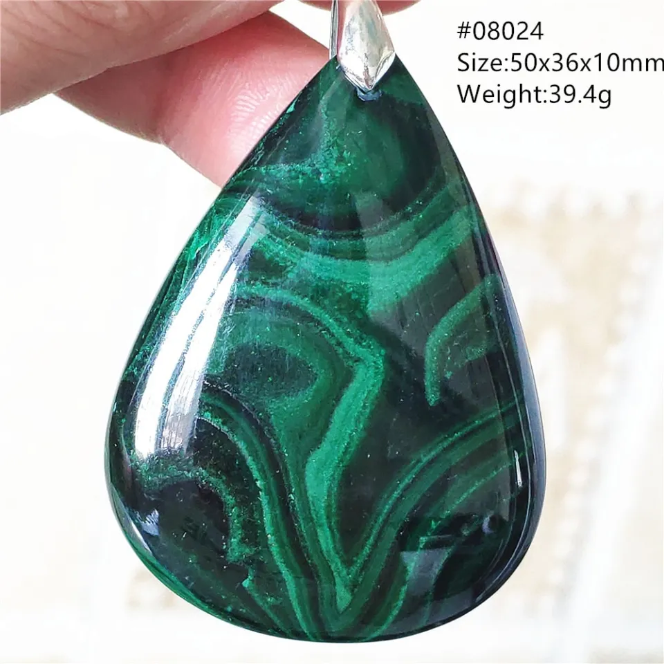 Natural Green Malachite Chrysocolla Azurite Pendant Women Men