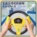 Douyin Internet celebrity with the same co-pilot steering wheel simulation children's educational toys baby driving a car simulated driving. 