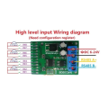 2X 8Ch Input/Output Digital Switch TTL LvTTL CMOS RS485 IO Control Module Modbus Rtu Board for PLC Relay(with Terminal).