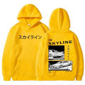 Initial D Anime AE86 Hoodie Initial D Double Sided Hooded Unisex R34 Skyline GTR JDM Casual Loose Pullovers Clothes Sweatshirts.