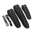 Black Bicycle Mudguard Set - 3 Pcs. 