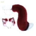Wolf Ears and Tail Set Costume Accessories with Adjustable Belt Gift Fancy Dress Headpiece.