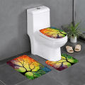 Cross-border one drop delivery carpet toilet three-piece set of underwater world floor mat bathroom mat absorbent mat to figure. 