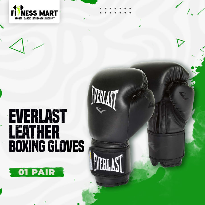 Everlast Leather Boxing Gloves - 1 Pair - Fitness Mart