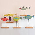 Fish Statue Sle Base Hand-crafted Cheerful Fish Statue. 