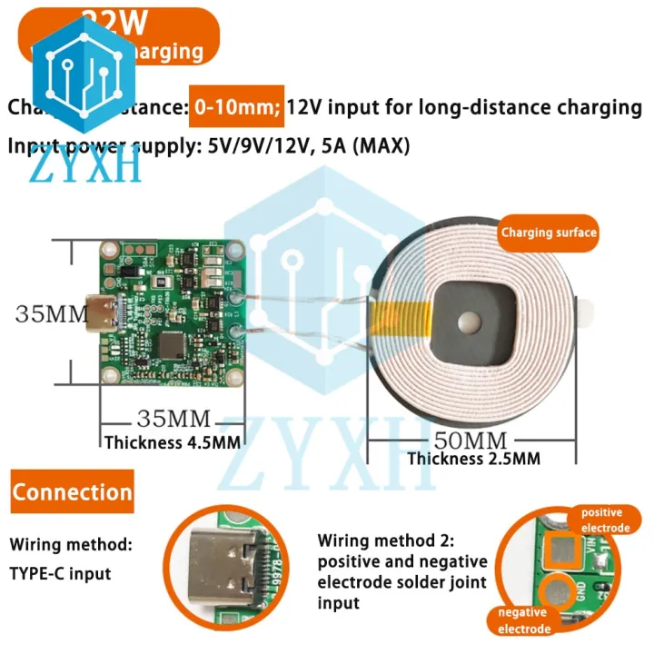 20W/22W%2012V%20High%20Power%20Type-C%20Wireless%20Charger%20Transmitter%20Module%20Circuit%20Board%20QI%20Standard%20Fast%20Charging%20DIY%20for%20Mobile%20Phone%20-%20Image%205
