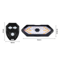 2Piece Bike Taillight Horn USB Rechargeable Remote Control Turn Signal Bike Tail Light with Turn Signals. 