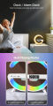 G63 Smart Light Sound Speaker Machine Fast Charging Alarm Clock 7-Color RGB Music Player Speaker. 
