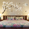3D wall Sticker Self adhesive for Home decor - white flower tree branch. 