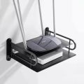 Multimedia Wall Shelf  router stand  for AV Device, Floating Metal Shelves for Router, Cable Boxes, DVD/Blu-Ray Players, Game Console, Decoder, Projector. 