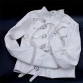 White Asylum Straight Jacket Costume S/M L/XL BODY HARNESS Restraint Armbinder.