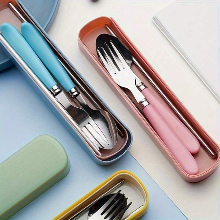 Kids%20Portable%20Stainless%20Steel%20Cutlery%202%20Piece%20Spoon%20Fork%20With%20Chopsticks%20Set%20-%20Ideal%20Kids%20Student%20Gift%20Set%20For%20Mealtime%20Adventures%20At%20Home%20Or%20School%20-%20Image%202