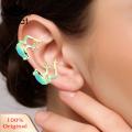 Carat Frog-shaped Ear Cuff Tree Frog Ear Clips Realistic Animal Shape Non-pierced Earrings for Party Events Daily Wear Electroplated Alloy Anti-slip Design Animal Ear Cuffs. 