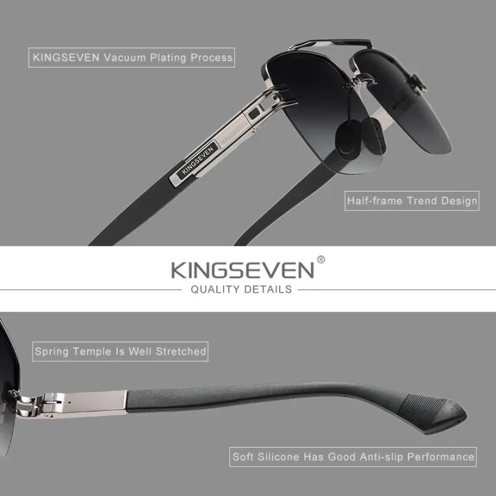 KINGSEVEN%20New%20Design%20Sunglasses%20For%20Men%20Polarized%20Gradient%20Women%20Sun%20glasses%20Semi-Rimless%20Square%20Half-Frame%20Retro%20Eyewear%202023%20-%20Image%204