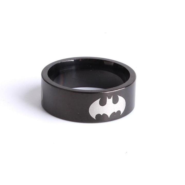 Black Color Stainless Steel Batman - Ring for Men | Daraz.com.bd