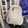 Solid Color Muji Simplicity All-Matching Schoolbag Female Korean StyleinsFresh Girl Backpack Japanese College Students' Backpack.