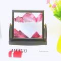 Square Moving sand art Artistic Glass Moving 3D sand picture Rotatable 3D Glass deep sea sandscape for Home decor Office desk. 