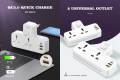 LDNIO Power Strip 2 Port with 2 USB and 1 USB-C PD & QC3.0 E. 