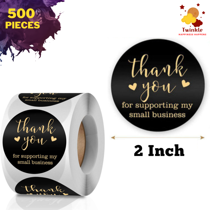 500%20pieces%201%20Inch/%201.5%20Inch/%202%20Inch%20Black%20Thank%20You%20Order%20Stickers%20Decorative%20Thank%20You%20Label%20Sticker%20Stationery,%20Business%20Packaged,%20Gift%20Wrapped,%20Handmade%20and%20Food%20Sticker%20-%20Image%204
