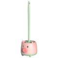 Compact Toilet Bowl Cleaning Brush Set Pink & Green Toilet Bowl Brush and Holder for Bathroom Deep Cleaning. 
