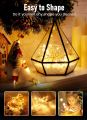 Battery Powered 50 LED Fairy String Lights – 16.4ft Warm White Copper Wire with Timer & Twinkle Mode for Bedroom, Party, Wedding, Xmas Decor. 