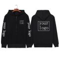 Your Own Design Brand Logo/Picture Custom Zip Up Hoodie Men Women Casual Personalized Sweatshirts Text Print DIY Zipper Jackets.