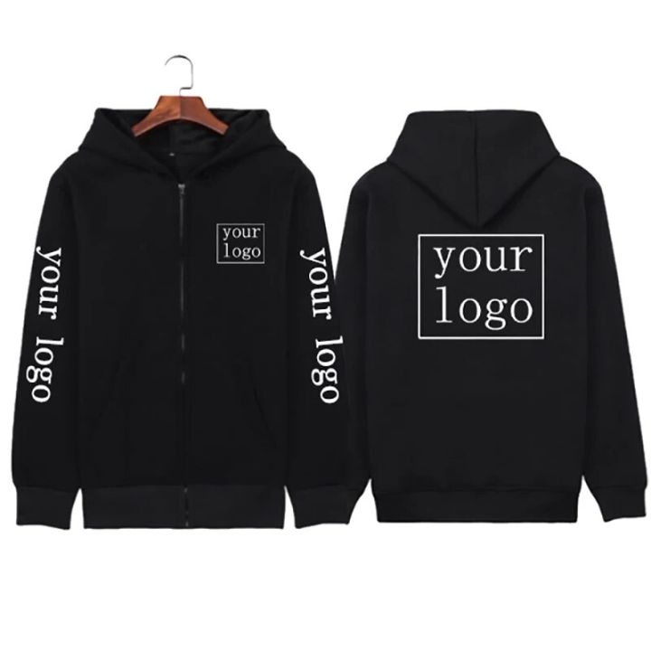 Your Own Design Brand Logo/Picture Custom Zip Up Hoodie Men Women Casual Personalized Sweatshirts Text Print DIY Zipper Jackets