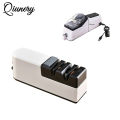 Qiunery Electric Knife Sharpener, Double-sided Sharpener With Anti Slip Base, Protective Cover, Powerful Motor Professional Electric Knife Sharpener Gift For Friend. 