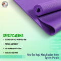 New Eco Yoga Mats Rubber 6mm Sports-Purple.