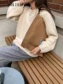 Pokiha Fashion Women New Elegant Casual Solid Loose Knitted Sweater Vintage O-Neck Long Sleeves Female Pullovers Chic Jumper.