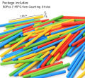 Colorful Bamboo Counting Sticks Clock Toy Mathematics Montessori Teaching Aids Counting Rod Kids Preschool Math Learning Toy GYH Luhuai CVC.