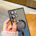 Luxury Glitter Wireless Charge For Samsung Galaxy S24 S23 S22 S21 Ultra Plus Case Magnet MagSafe Allround Camera Cover Shell. 