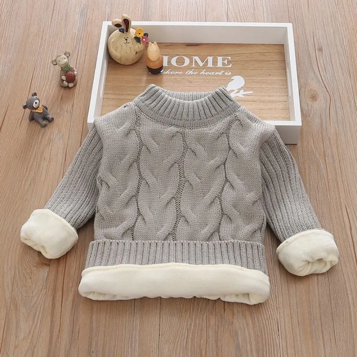 Autumn%20and%20Winter%20Kids'%20Sweater%20Boys'%20round%20Neck%20Sweater%20Girls'%20Thickened%20Fleece-Lined%20Base%20Pullover%20Baby%20Turtleneck%20Sweater%20-%20Image%209
