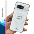 For Google Pixel 8 -Anti Yellow Magsafe Clear Hard Transparent Phone Back Cover Case. 