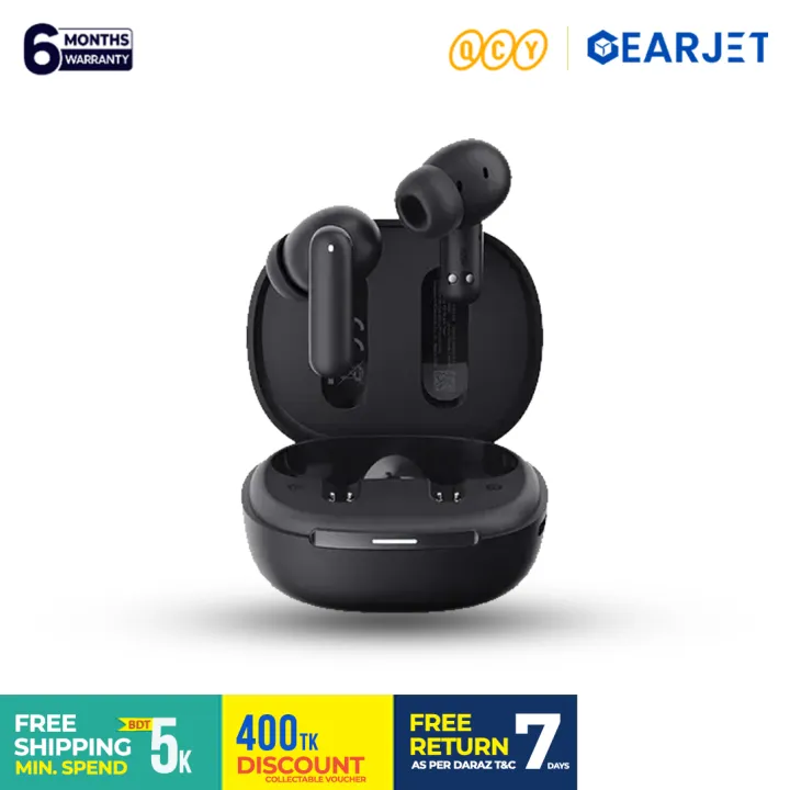 QCY Melobuds N30 True Wireless Earbuds HT16 BT 5.4 45dB ANC Dual Device Connection 28 Hourds Backup 68ms Latency  Wireless Bluetooth Earphone for Men and Women