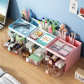 【Stylish】 Plastic Desktop storage box Multi-functional Makeup Cosmetic storage Drawer divided plastic box for Vanity table. 