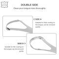 Durable Stainless Steel Tongue Scraper Double-sided Metal Oral Care Hygiene Cleaner Brush Reusable Mouth Cleaning Tool for Adults and Kids Fresher Breath Tongue Cleaner.