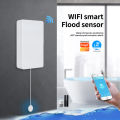 Tuya WiFi Smart Water Leakage Alarm Wireless Water Level Remote Monitor Detector Flood Alert Overflow Security Alarm System. 