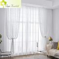 Lace Gauze Curtains White Striped Tulle For Living Room Bedroom Balcony Window Curtain Princess Mosquito Nets Wave Special Offer.
