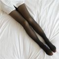 Women's Long Black Panty Socks 1 Pair Comfortable Breathable Cotton Blend Ankle to Knee Length.
