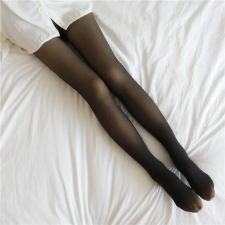 Women's%20Long%20Black%20Panty%20Socks%201%20Pair%20Comfortable%20Breathable%20Cotton%20Blend%20Ankle%20to%20Knee%20Length%20-%20Image%203