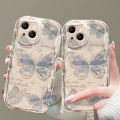 Cute Cream Butterfly Casing Oppo A60 4G Case.