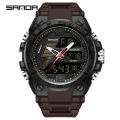 SANDA 6137 2024 Top Brand Men's Watches 5ATM Waterproof Sport Military Wristwatch Quartz Watch for Men Clock Relogio Masculino. 